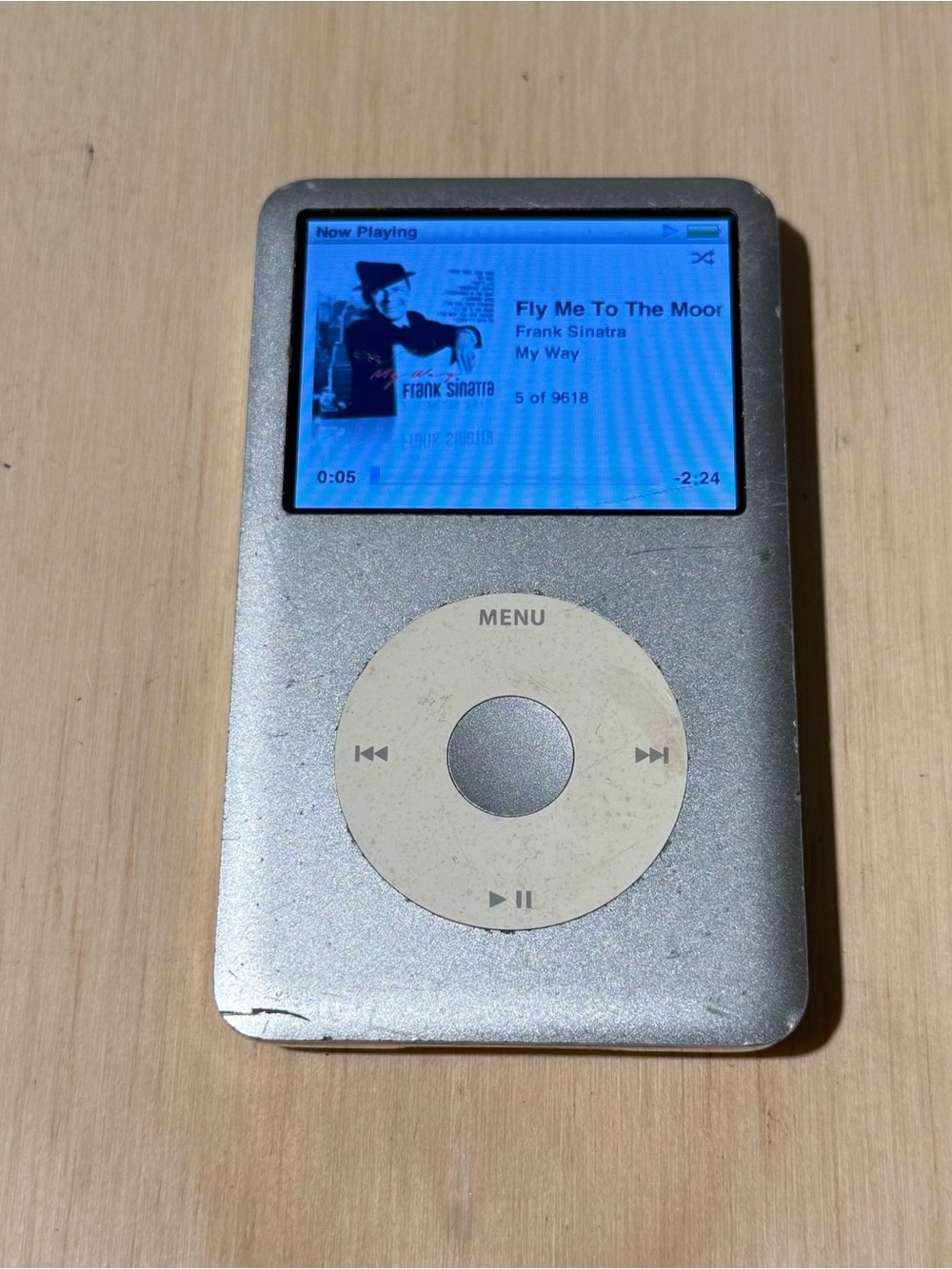 iPod Model:A1238 6thGEN 80GB Silver Tested Working Button Issue w/9618Song Read!